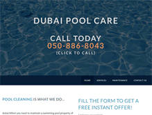 Tablet Screenshot of dubaipoolcare.com